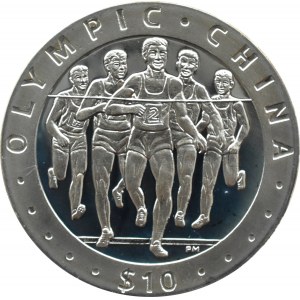 Britische Jungferninseln, $10 2008, Olympisches China (Läufer) - Peking, UNC