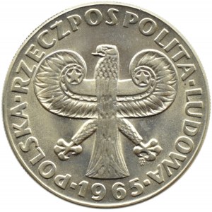 Poľsko, Poľská ľudová republika, 10 zlotých 1965, Zygmuntov stĺp, Varšava, UNC