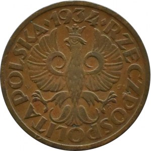 Polsko, Druhá republika, penny 1934, Varšava