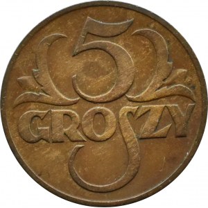 Poľsko, Druhá republika, 5 groszy 1935, Varšava