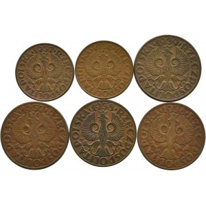 Poland, Second Republic, lot of pennies 1936-1939, Warsaw