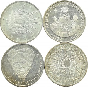 Deutschland, BRD, Los 10 Marken 1988-1990 D/F/G, München/Karslruhe/Stuttgart