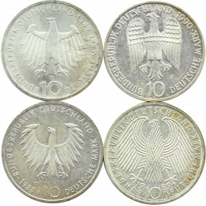 Deutschland, BRD, Los 10 Marken 1988-1990 D/F/G, München/Karslruhe/Stuttgart