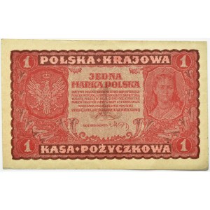 Polen, Zweite Republik, 1 Mark 1919, 1. Serie JH, Warschau