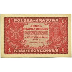 Polen, Zweite Republik, 1 Mark 1919, 1. Serie JT, Warschau