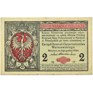 Generalne Gubernatorstwo, 2 marki 1916 Generał, Warszawa, seria B