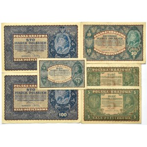 Polska, II RP, lot 1/2-100 marek 1919-1920, Warszawa