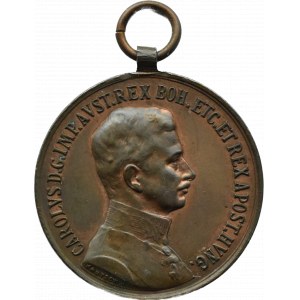 Karol, medal za odwagę (Fortitudini), sygn. Kautsch