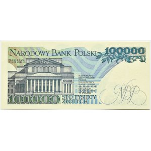 Polska, III RP, St. Moniuszko, 100000 złotych 1990, seria BA, Warszawa, UNC