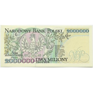 Poland, Third Republic, I. J. Paderewski, 2000000 zlotys 1993, series A, Warsaw, UNC