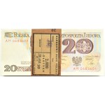 Polska, PRL, paczka bankowa 20 złotych 1982, Warszawa, seria AM, UNC