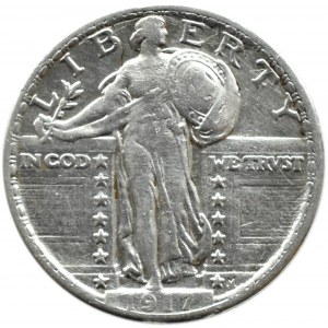 USA, Liberty, 25 centów 1917, Filadelfia