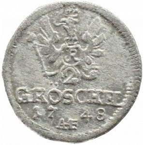 Sliezsko, pruská vláda, Fridrich II., 2 greenschisty 1748 AE