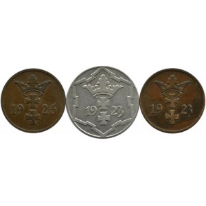 Wolne Miasto Gdańsk, lot monet 2-10 fenigów 1923-1936, Berlin