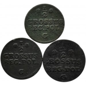 Stanislaw A. Poniatowski, lot of 1/2 groszy 1767-1768 G, Krakow