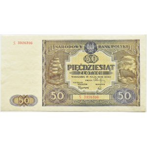 Poland, RP, 50 zloty 1946, S series, Warsaw, beautiful