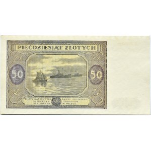Polska, RP, 50 złotych 1946, seria S, Warszawa, piękne