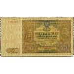 Poľsko, RP, 50 zlotých 1946, séria A, Varšava, vzácne