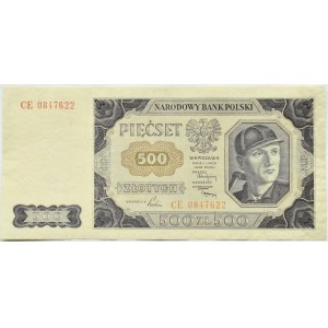 Polska, RP, 500 złotych 1948, seria CE, Warszawa