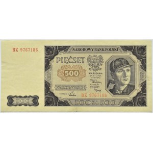 Polska, RP, 500 złotych 1948, seria BZ, Warszawa
