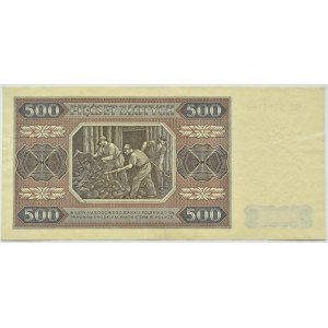 Polen, RP, 500 Zloty 1948, Serie BZ, Warschau