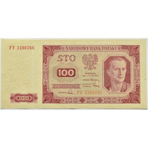 Polsko, RP, 100 zlotých 1948, série FY, 100 bez rámečku, Varšava