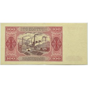Polska, RP, 100 złotych 1948, seria FY, 100 bez ramki, Warszawa
