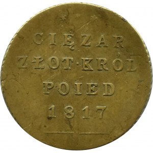 Mikołaj I, odważnik ciężaru 25 złotych 1817, mosiądz, BARDZO RZADKIE