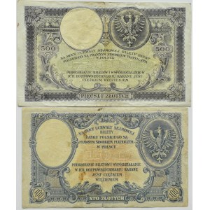 Polen, Zweite Republik, T. Kosciuszko Flug 100-500 Gold 1919, London