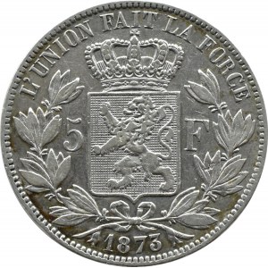 Belgien, Leopold II., 5 Franken 1873, Brüssel