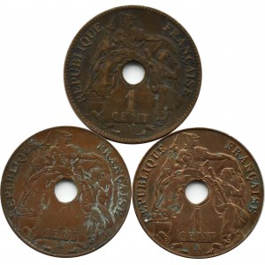 French Indochina, centime lot 1897-1911 A, Paris