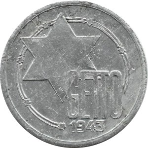 Ghetto Lodz, 10 marks 1943, aluminum, ref. 4/3