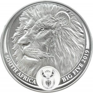 South Africa, 5 rand 2019, Big Five - Lion, Pretoria, UNC