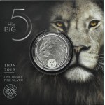 Südafrika, 5 Rand 2019, Big Five - Löwe, Pretoria, UNC