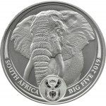 Jihoafrická republika, 5 randů 2019, Velká pětka - slon africký, Pretoria, UNC