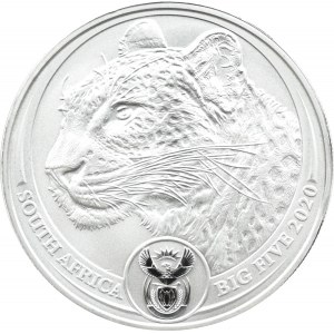 Südafrika, 5 Rand 2020, Big Five - Leopard, Pretoria, UNC