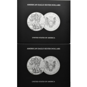 USA, Liberty (Eagle) - sada 1 USD 1986-2022 (37 kusů), Philadelphia, UNC