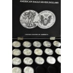 USA, Liberty (Eagle) - sada 1 USD 1986-2022 (37 kusů), Philadelphia, UNC