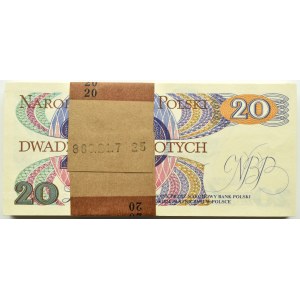 Polen, PRL, Bankpaket von 20 PLN 1982, Warschau, AM-Serie, UNC