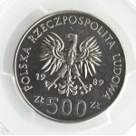 Polen, PRL, Verteidigungskrieg, 500 Zloty 1989, Warschau, PCGS MS67