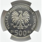 Polsko, Polská lidová republika, Obranná válka, 500 zlotých 1989, Varšava, NGC PF66 CAMEO