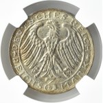 Německo, Výmarská republika, A. Dürer, 3 marky 1928 D, Mnichov, NGC MS65