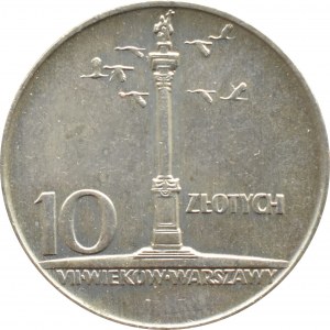 Poľsko, PRL, 10 zlotých 1966, Žigmundov stĺp v exportnom plastovom puzdre, UNC