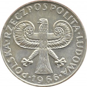 Poľsko, PRL, 10 zlotých 1966, Žigmundov stĺp v exportnom plastovom puzdre, UNC