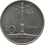 Poľsko, PRL, 10 zlotých 1966, Žigmundov stĺp v exportnom plastovom puzdre, UNC