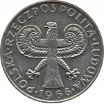 Polsko, PRL, 10 zlotých 1966, Zikmundův sloup ve vývozním plastovém pouzdře, UNC