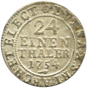 August III Sas, 1/24 Taler (Pfennig) 1754 FWôF, Dresden