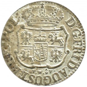 August III Saxon, 1/24 thaler (penny) 1754 FWôF, Dresden
