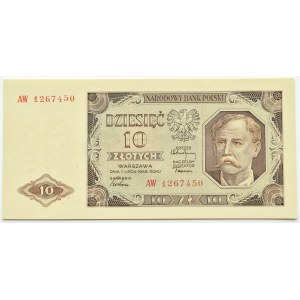 Poland, RP, 10 zloty 1948, AW series, Warsaw, UNC, LUCOW COLLECTION