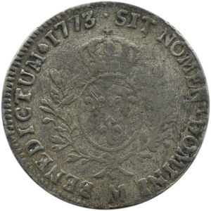 Francja, Ludwik XV, ecu 1773 M, Tuluza